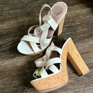 Vince Camuto Cream color platforms